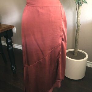 Satin Midi Skirt